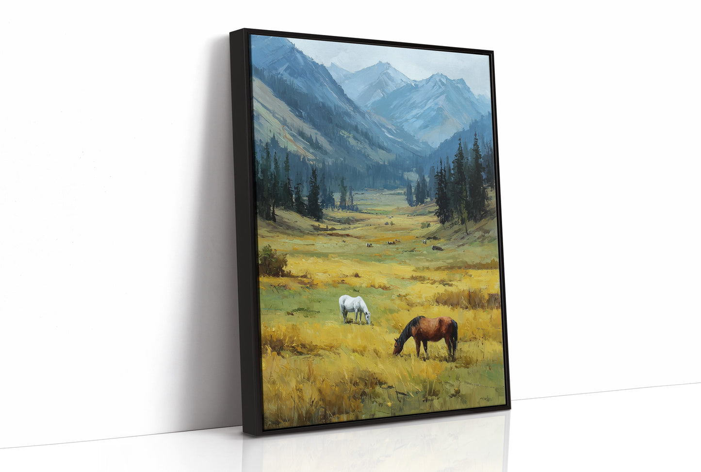 Two Horses, One Quiet Valley