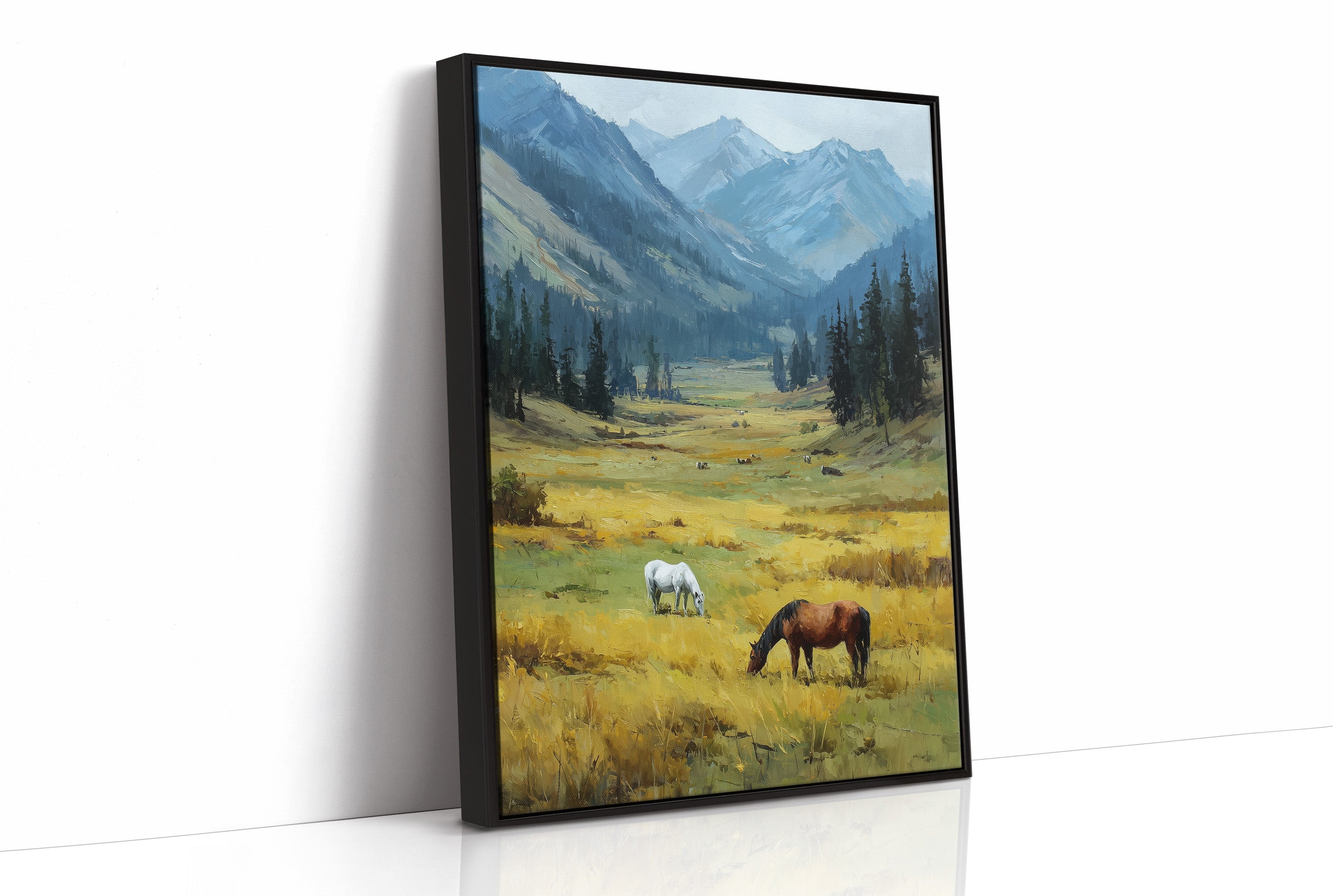 Two Horses, One Quiet Valley