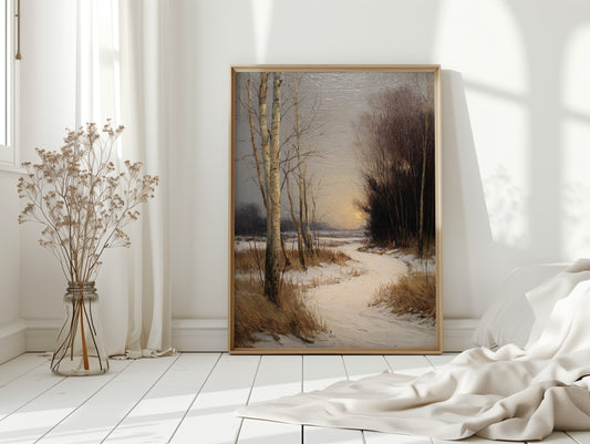 When Snow Meets Setting Sun