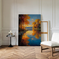 Golden Reflections on Calm Waters