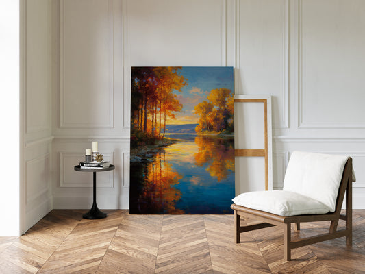 Golden Reflections on Calm Waters