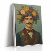 Floral Nobleman in Crimson Bowtie