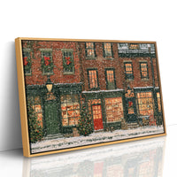 Snowfall On Old Brick Row