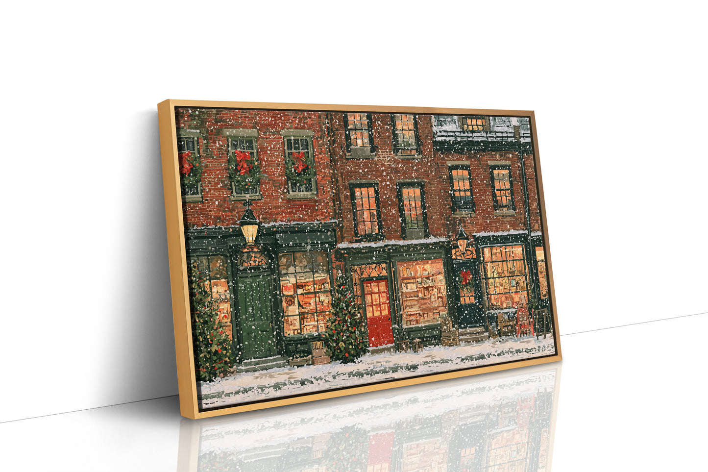 Snowfall On Old Brick Row