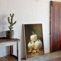 White Pumpkins Dance With Autumn