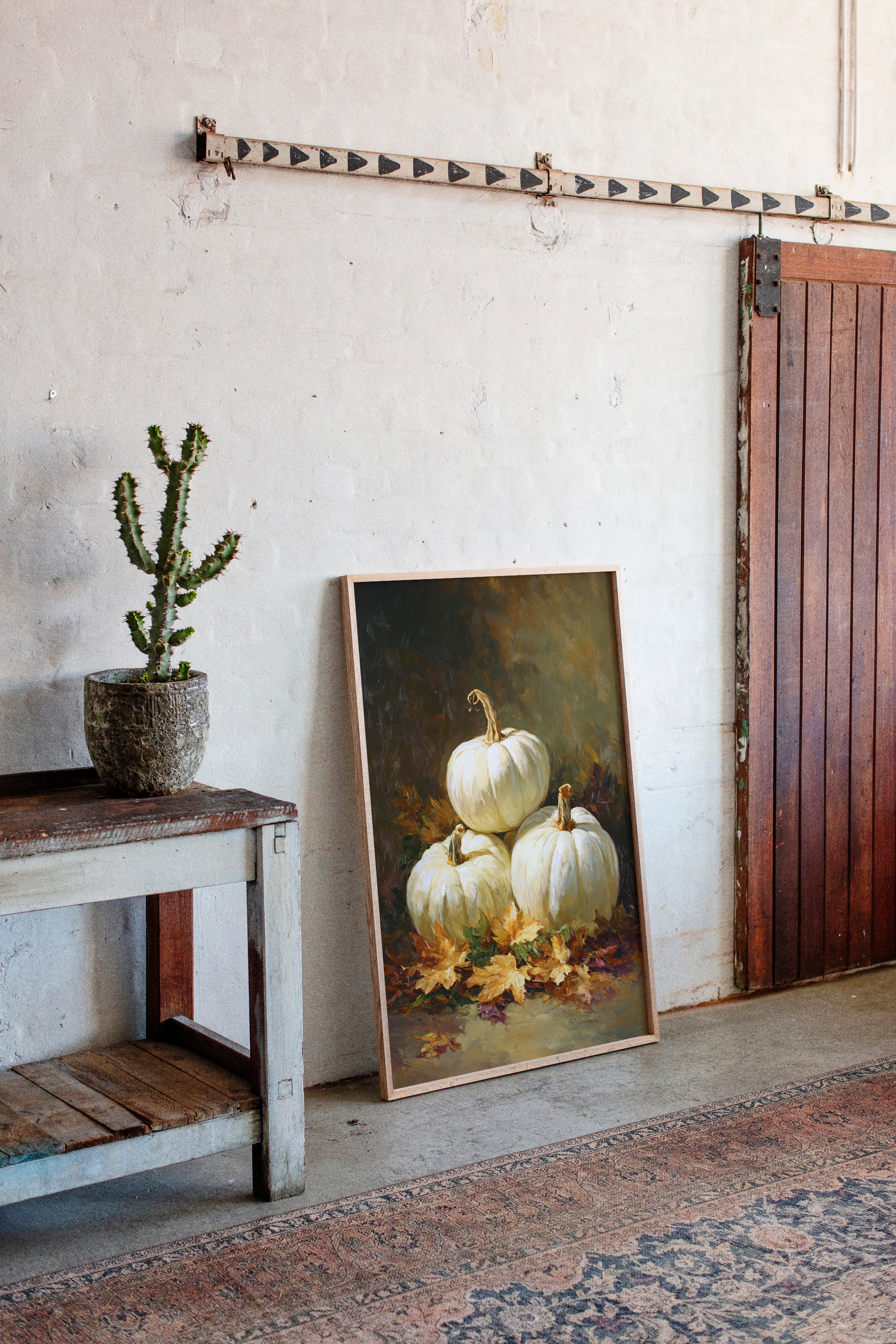 White Pumpkins Dance With Autumn