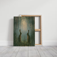 Two Hares In The Green Hush