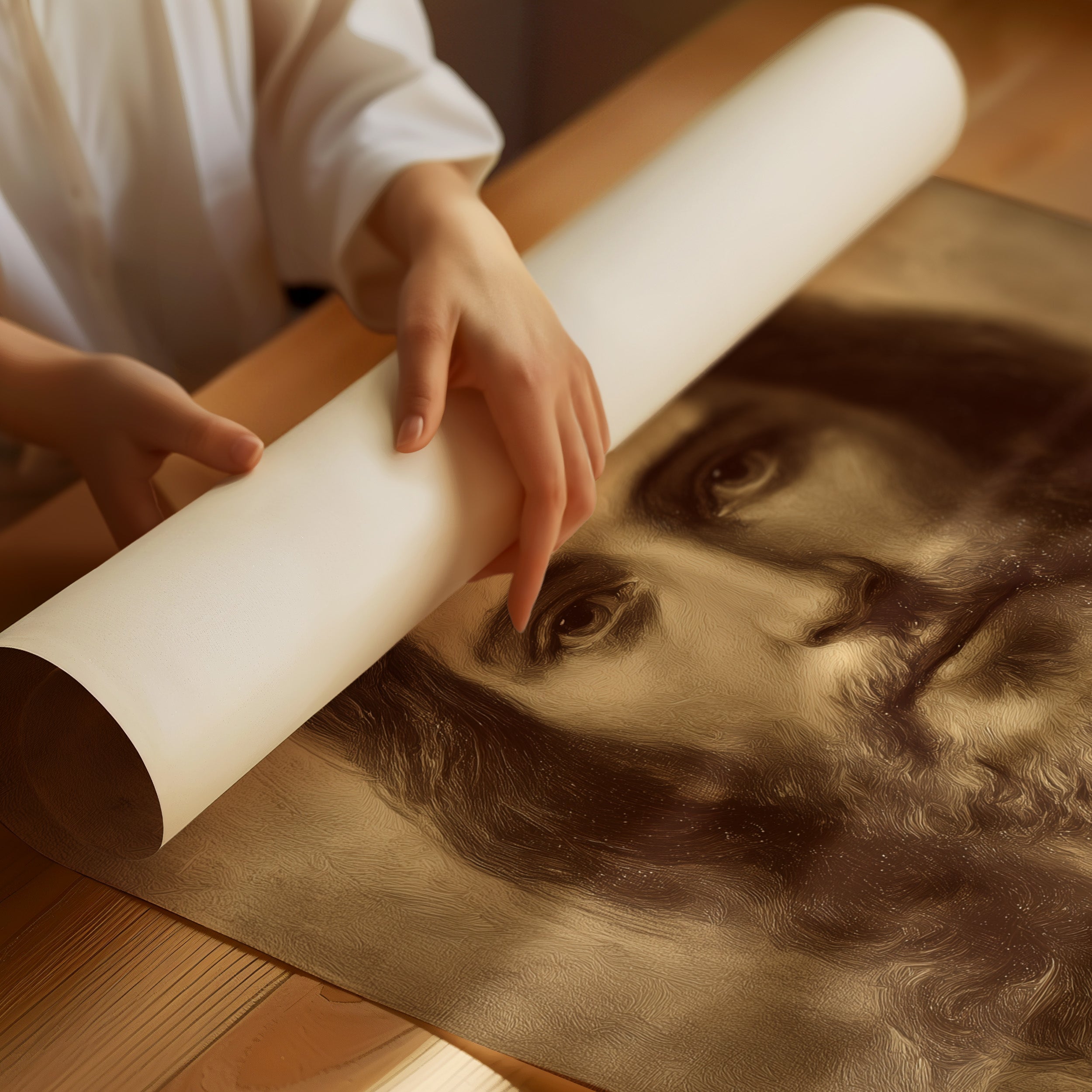 Rustic Table Holds Timeless Portrait