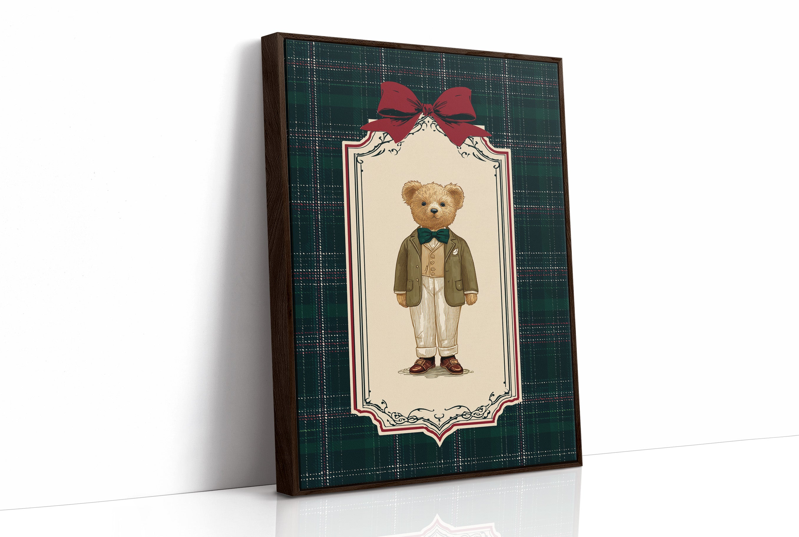 The Gentleman Bear With Emerald Bow