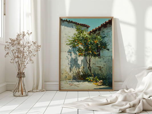 Oranges Beneath the Sunlit Wall