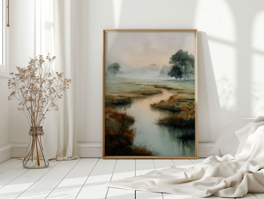 Morning Mist Over Still Waters