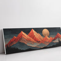 Copper Moonrise Over Ember Peaks