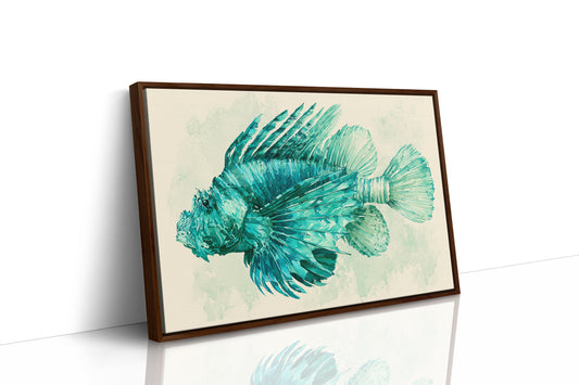 Lionfish in Turquoise Bloom