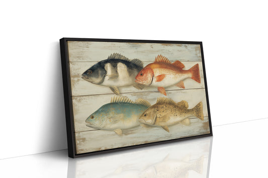 Coastal Catch On Weathered Boards