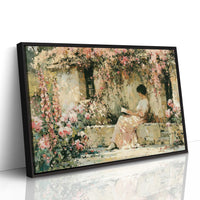Reading Beneath the Rose Arbor