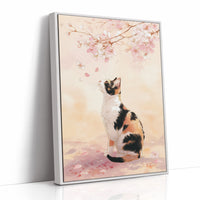 Calico Dreams Under Cherry Blossoms