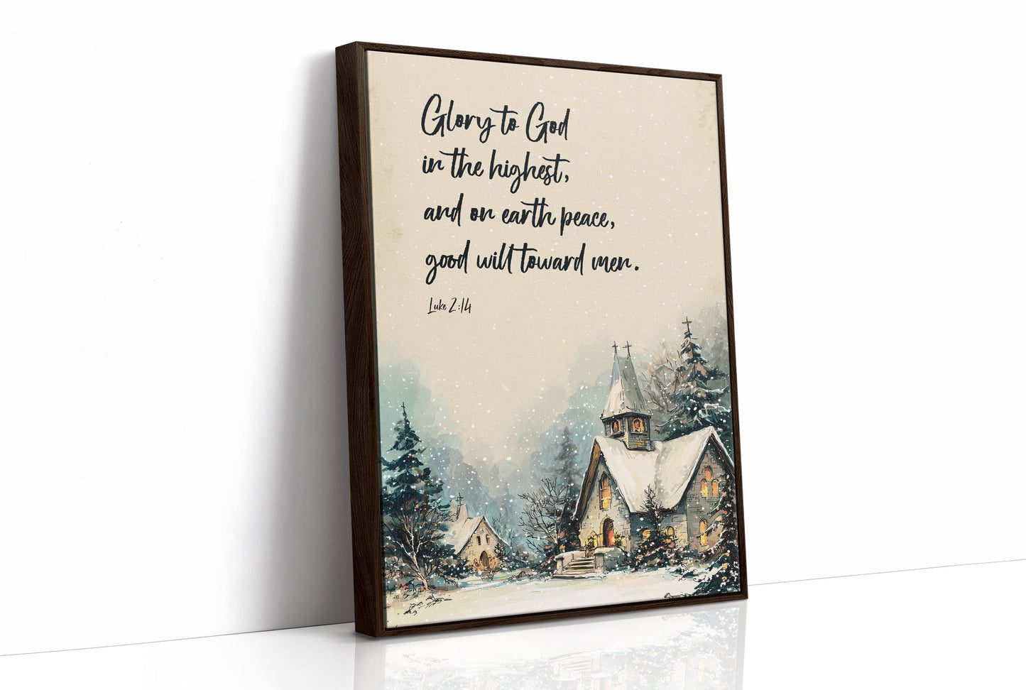 Winter Verse On Wooden Table