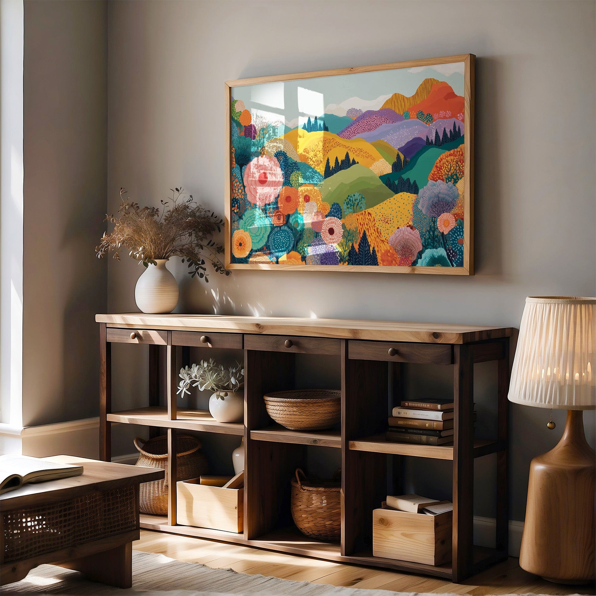 Rolling Hills Dance With Wild Blooms