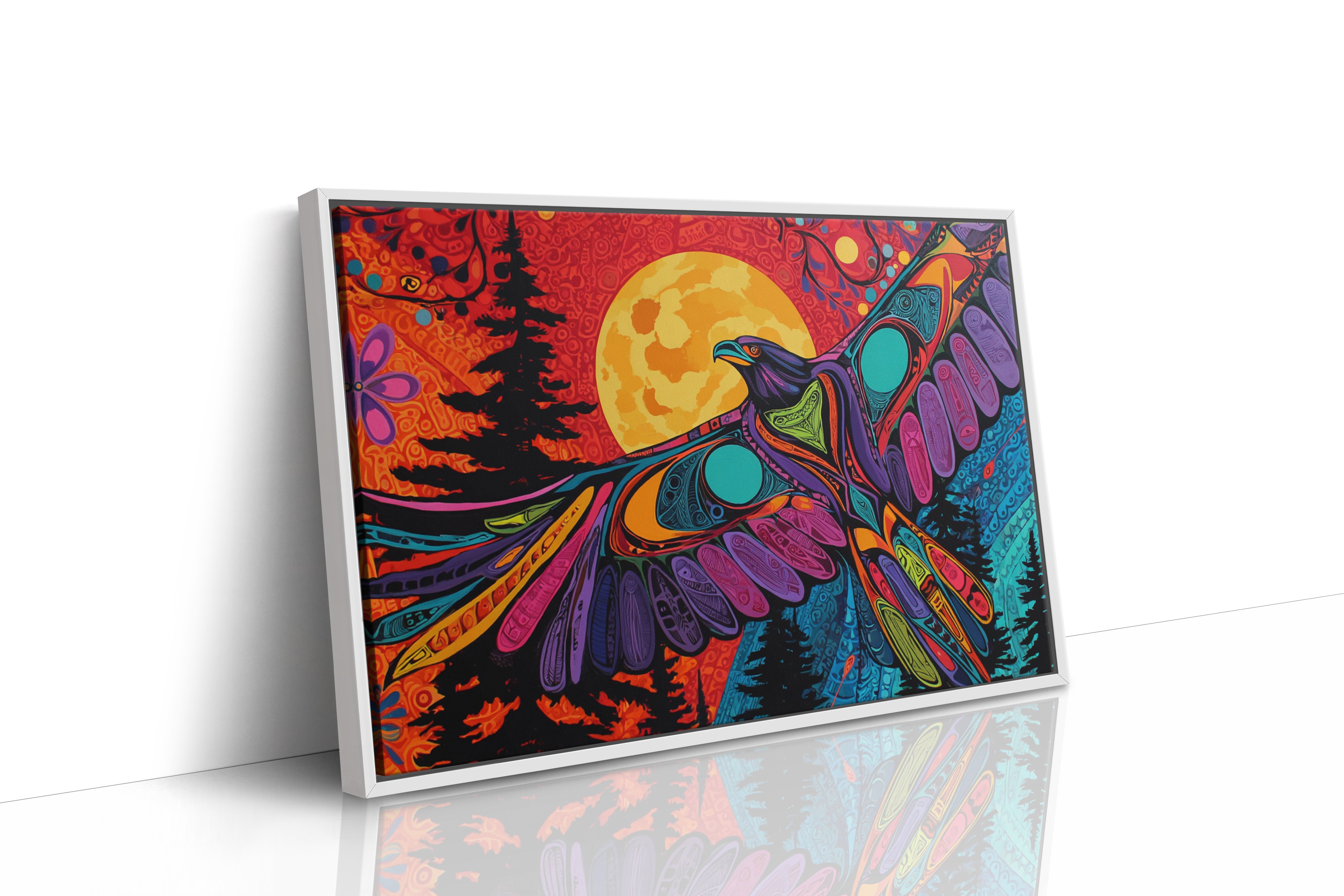 Moonlit Raven Paints Sacred Skies