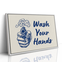 Wash Your Hands Vintage Bathroom Wall Art