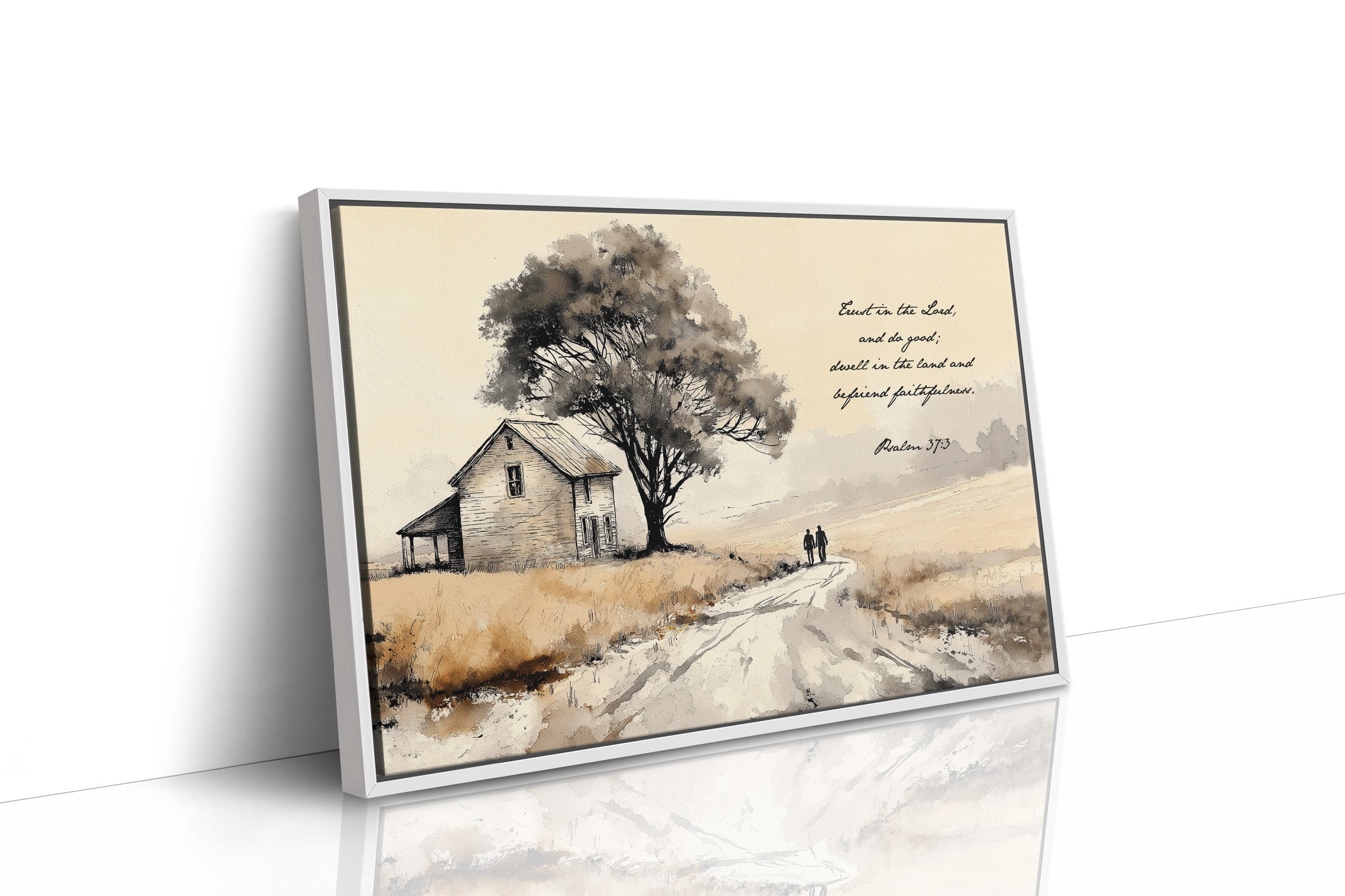 Psalm 37:3 Country Road Scripture Art