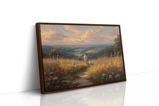 Sunlit Path Through Golden Fields