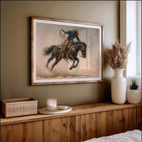 Wild Stallion Dances Through Dust