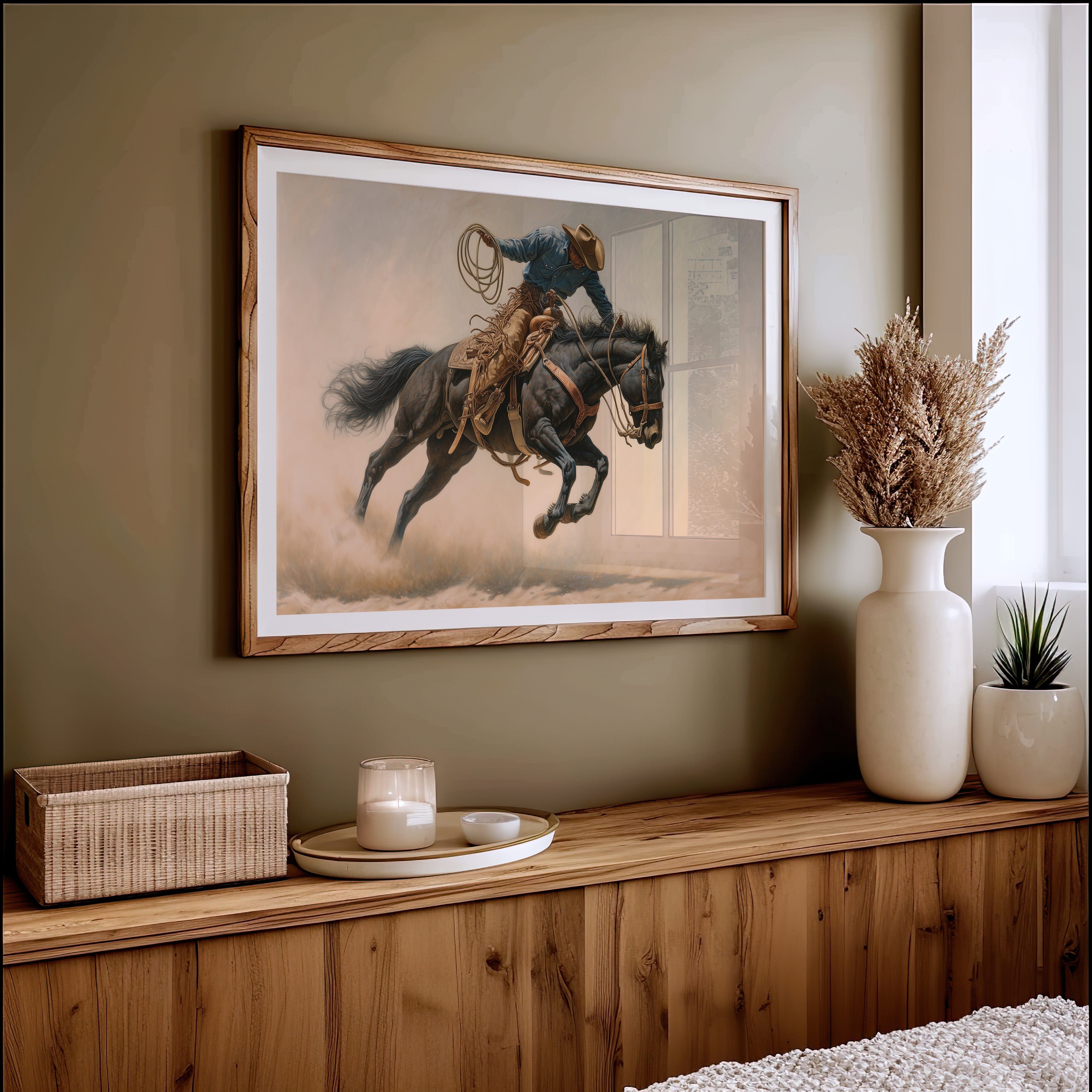 Wild Stallion Dances Through Dust
