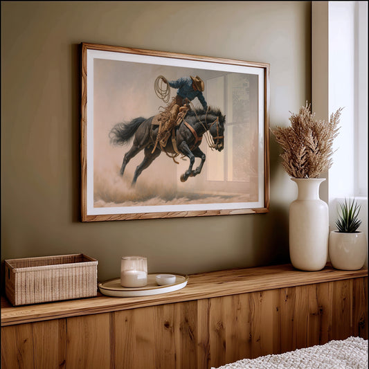 Wild Stallion Dances Through Dust