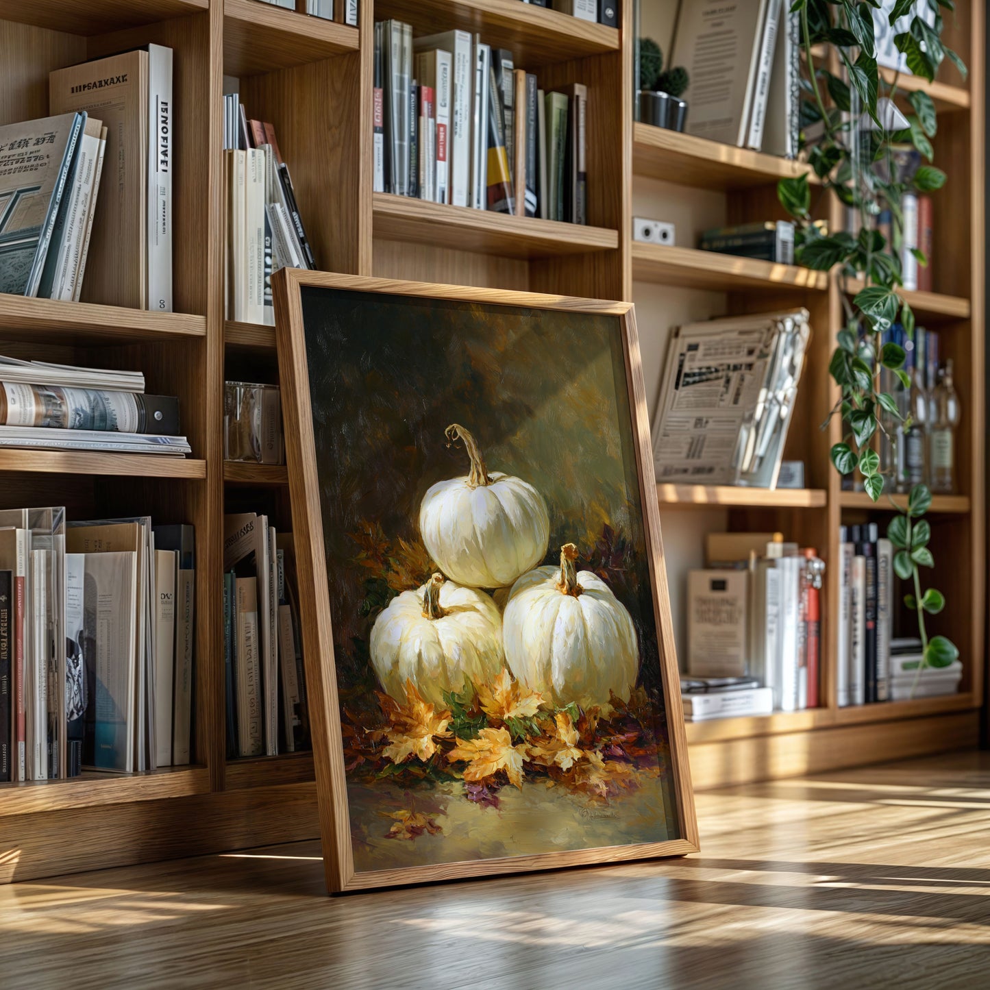 White Pumpkins Dance With Autumn