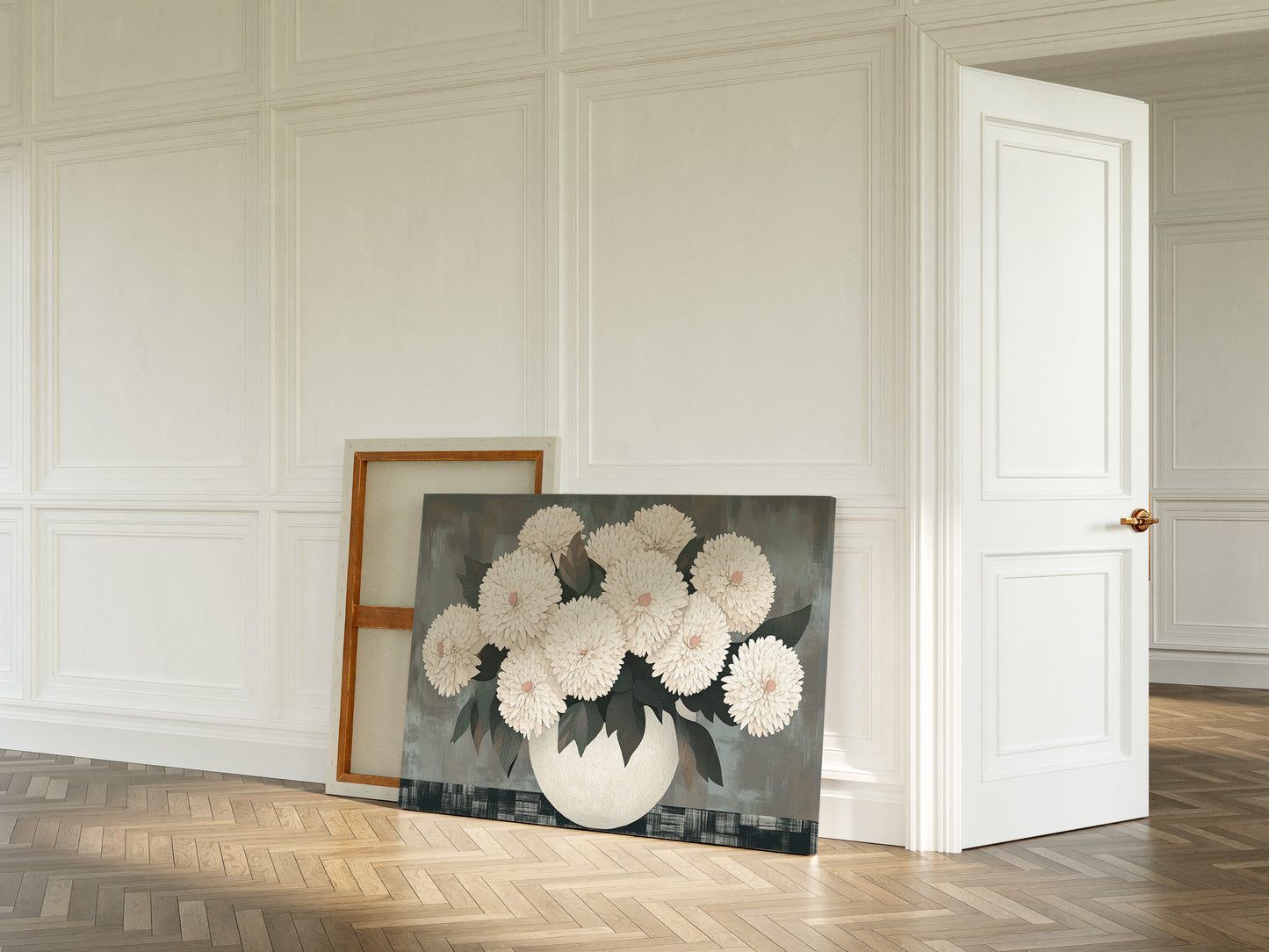 White Chrysanthemums Find Quiet Grace