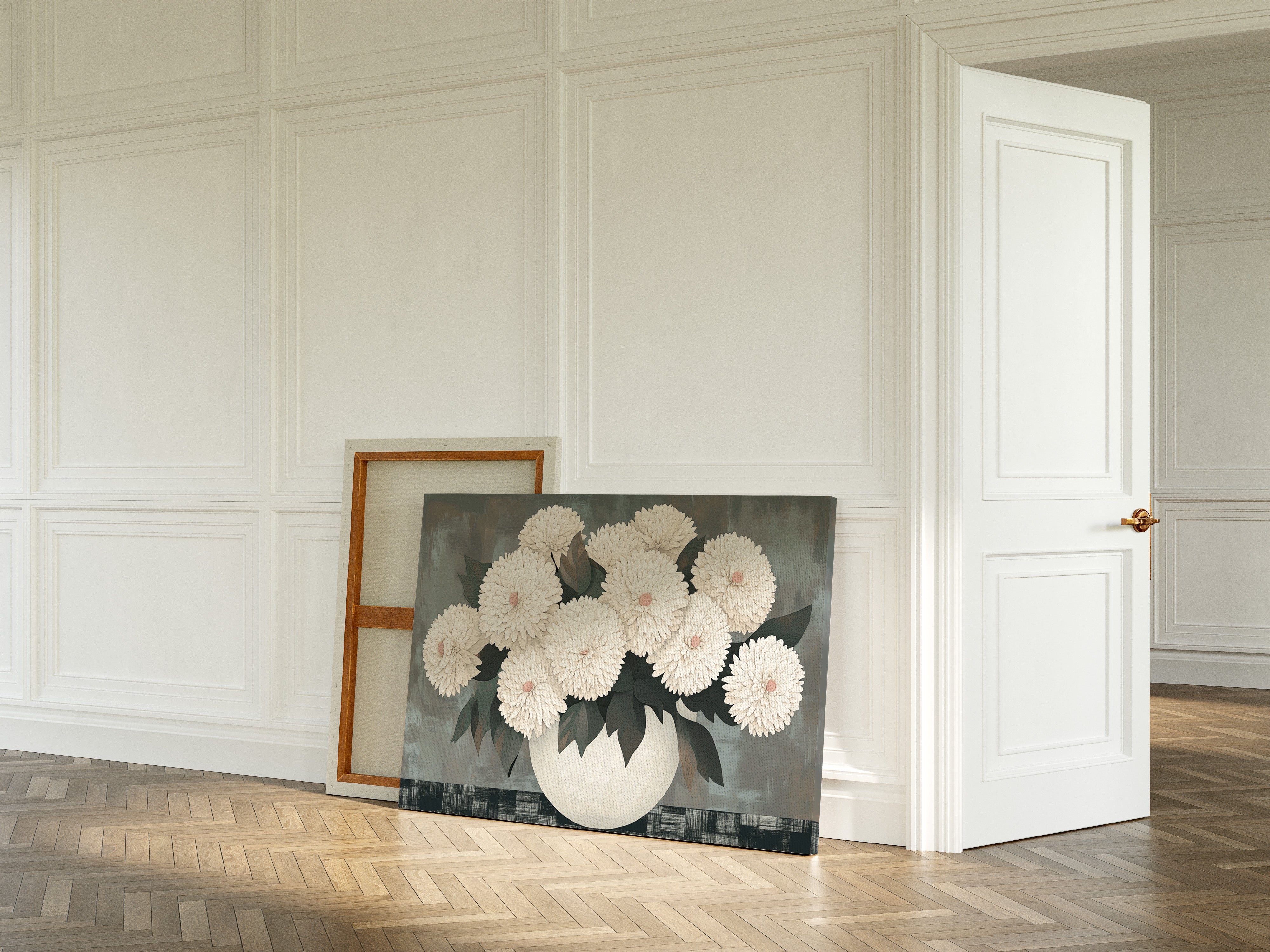White Chrysanthemums Find Quiet Grace