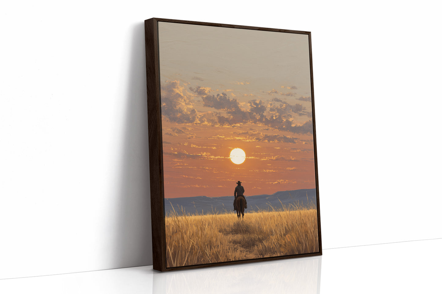 Frontier Wanderer Greets The Setting Sun