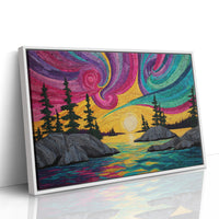 Northern Lights Paint Summer Waters