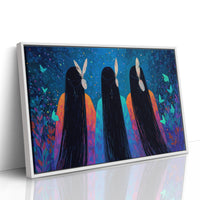 Moonlit Sisters Dance With Butterflies