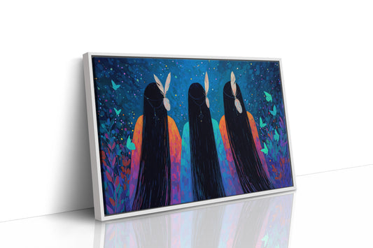 Moonlit Sisters Dance With Butterflies