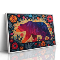 Twilight Bear Among Summer Blooms