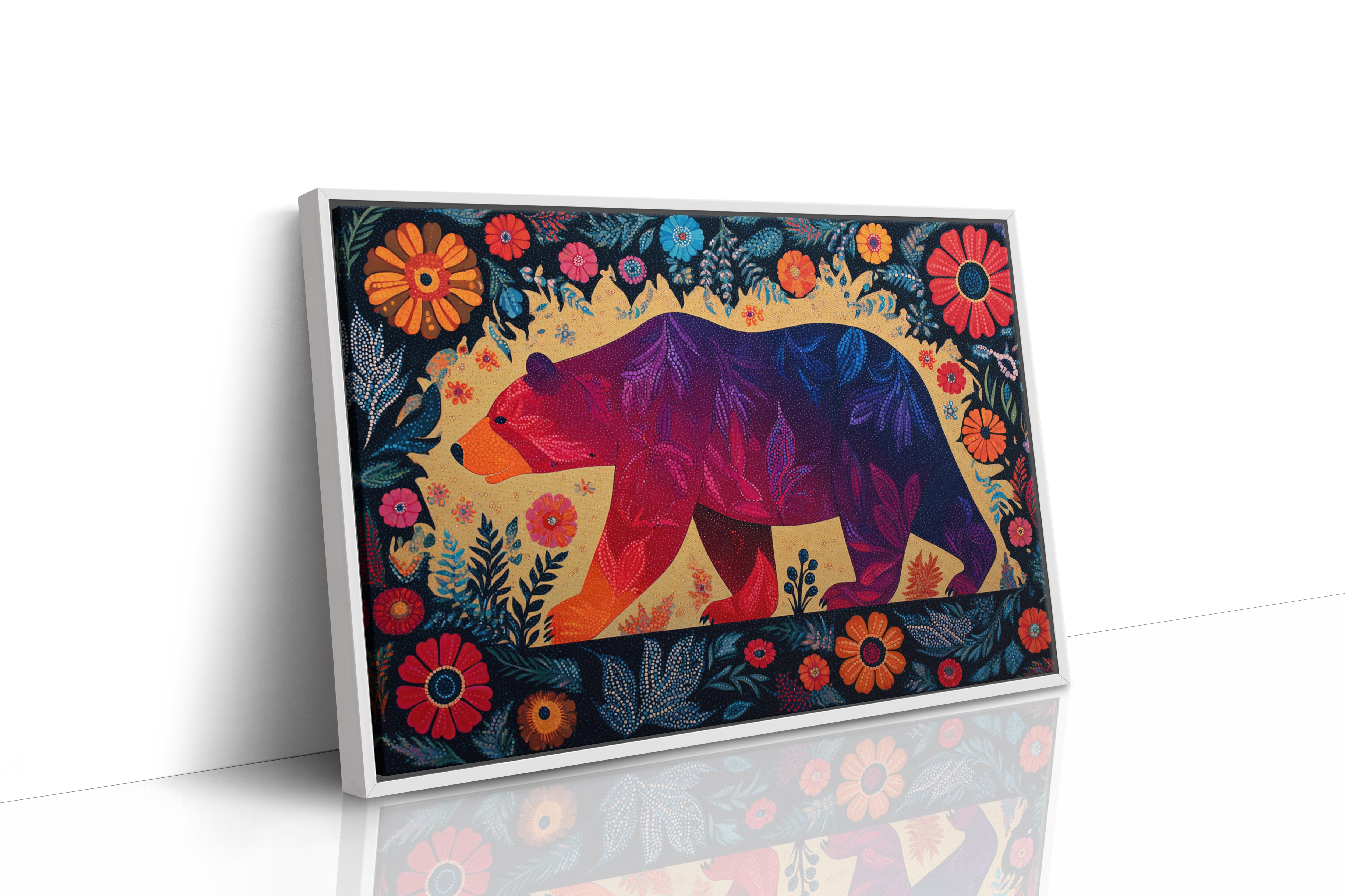 Twilight Bear Among Summer Blooms