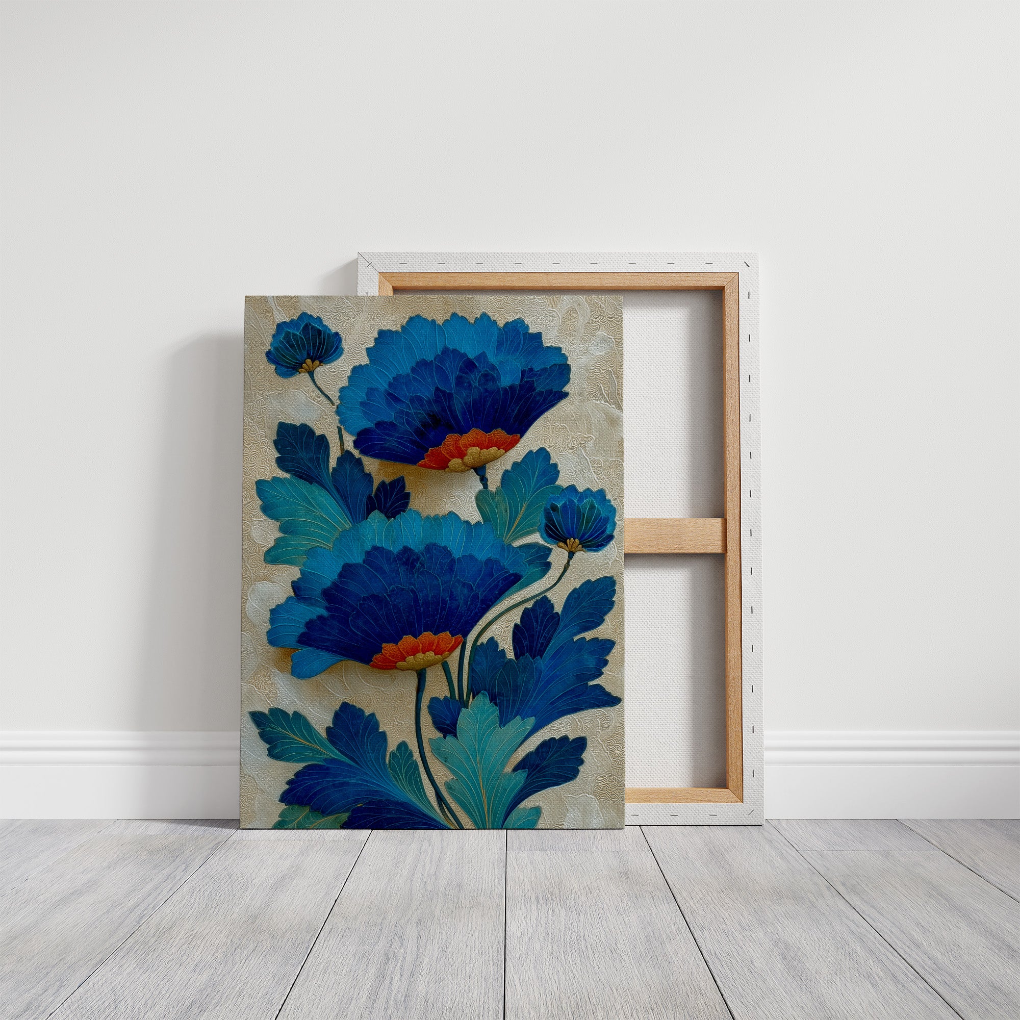 Azure Petals Dance In Golden Light