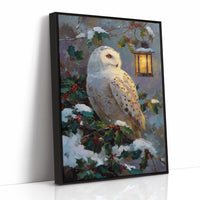 Snowy Owl By Lantern Glow