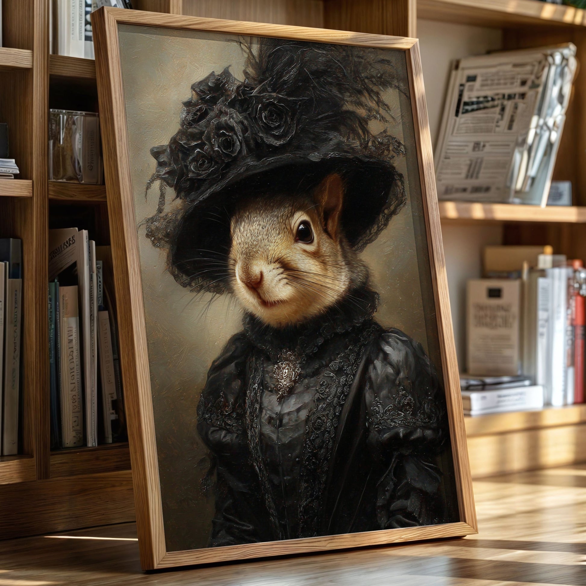 Regal Squirrel in Victorian Attire