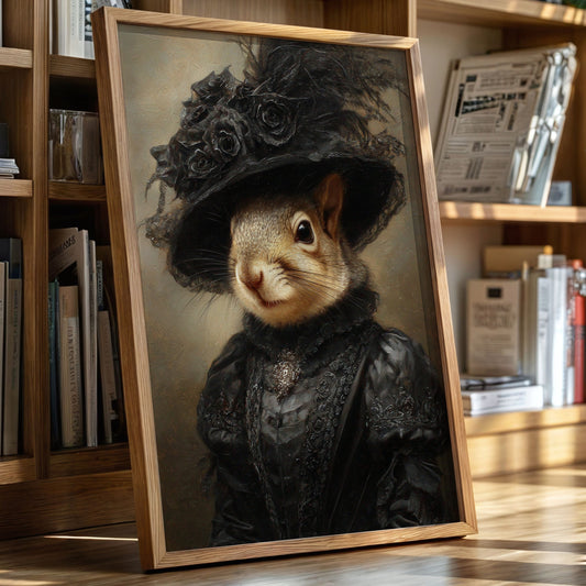 Regal Squirrel in Victorian Attire