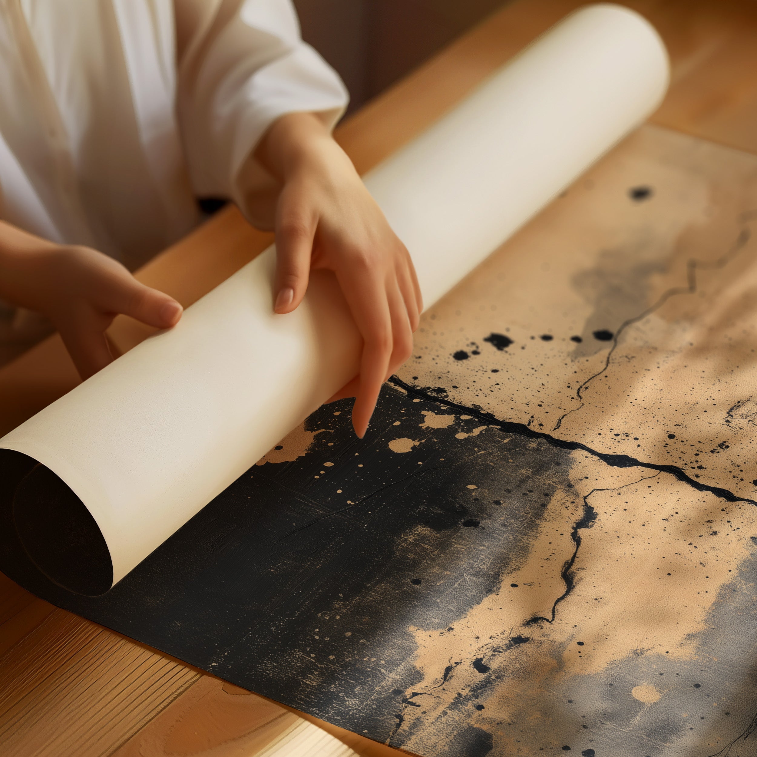 Ink Spills Into Desert Sand