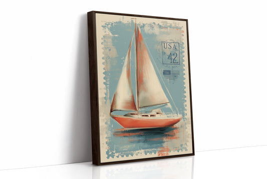 Coral Sails Adrift On Postage Dreams