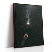 Midnight Spark Between Fingers