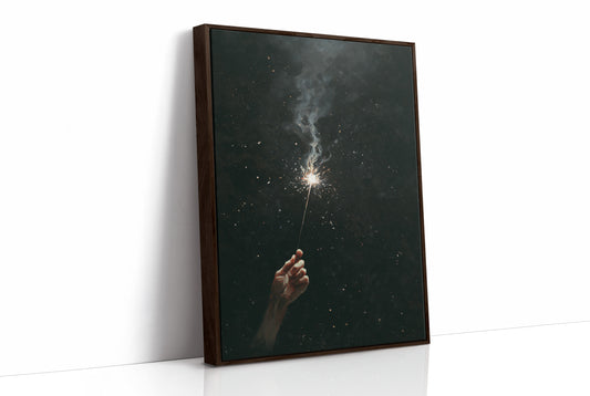 Midnight Spark Between Fingers