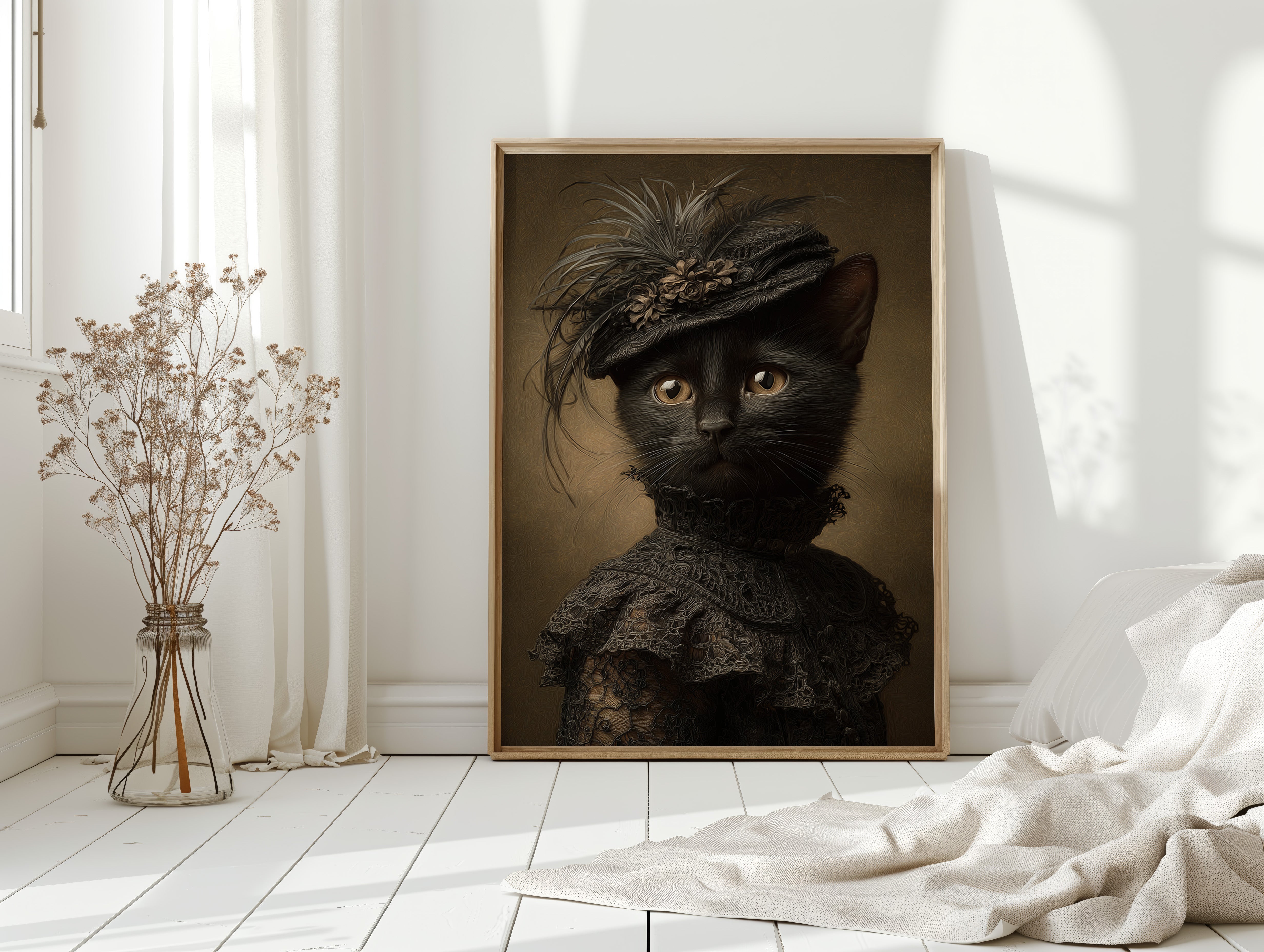 Regal Feline in Victorian Attire