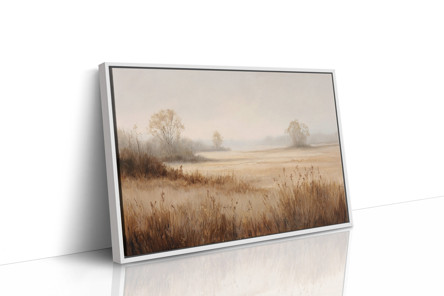 Morning Mist Paints Prairie Gold