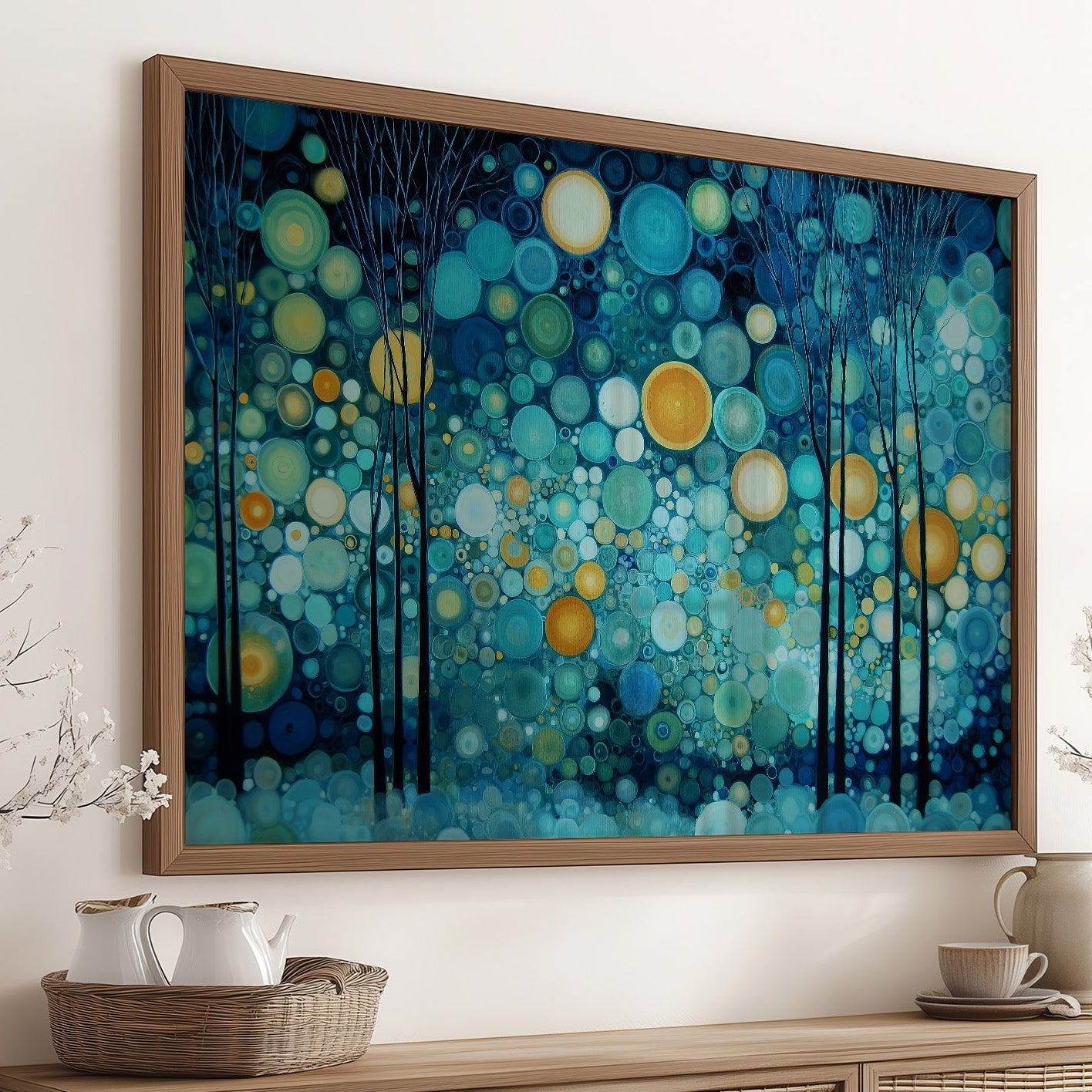 Fireflies Dance Through Midnight Forest