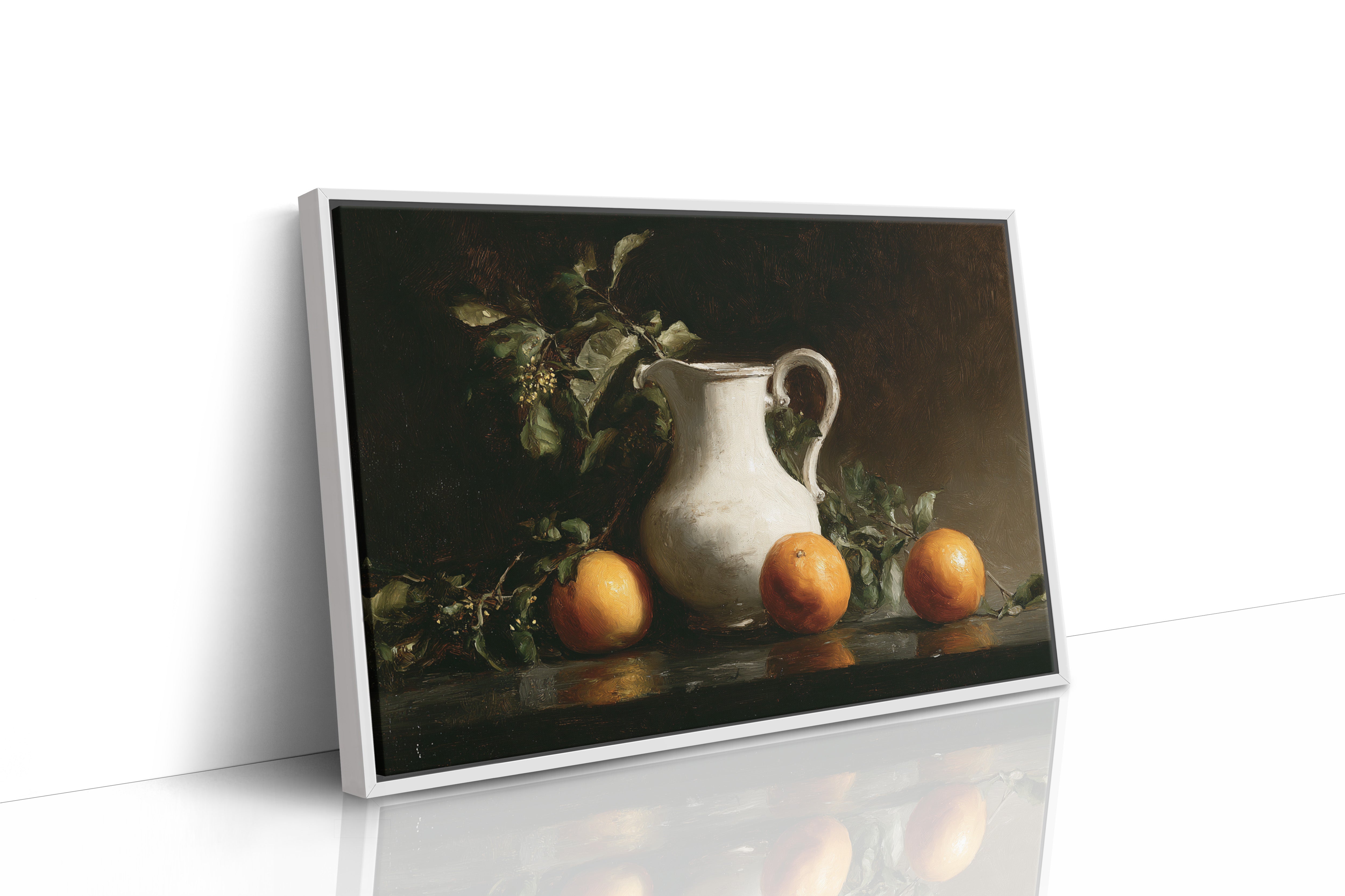 Citrus Morning With White Pitcher